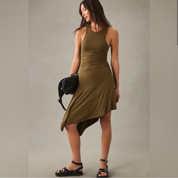 Anthropologie Daily Practice Olive Dress - Picture 1 of 6